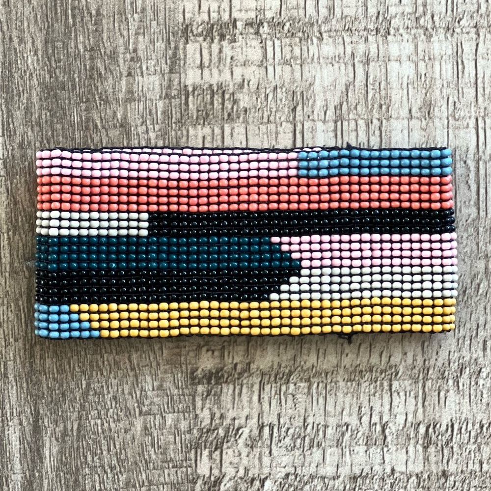INK+ALLOY Bead Stretchy bracelet Blush, pale blue, turq., Black, yellow